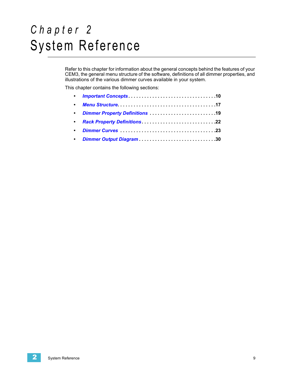 System reference, C h a p t e r 2 | ETC CEM3 v1.5.1 User Manual | Page 15 / 76