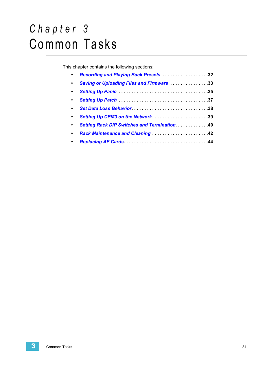 Common tasks, C h a p t e r 3 | ETC CEM3 v1.5.1 User Manual | Page 37 / 76