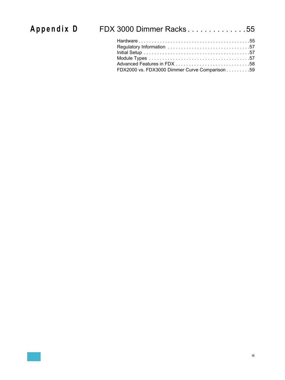 Fdx 3000 dimmer racks | ETC CEM3 v1.5.1 User Manual | Page 5 / 76