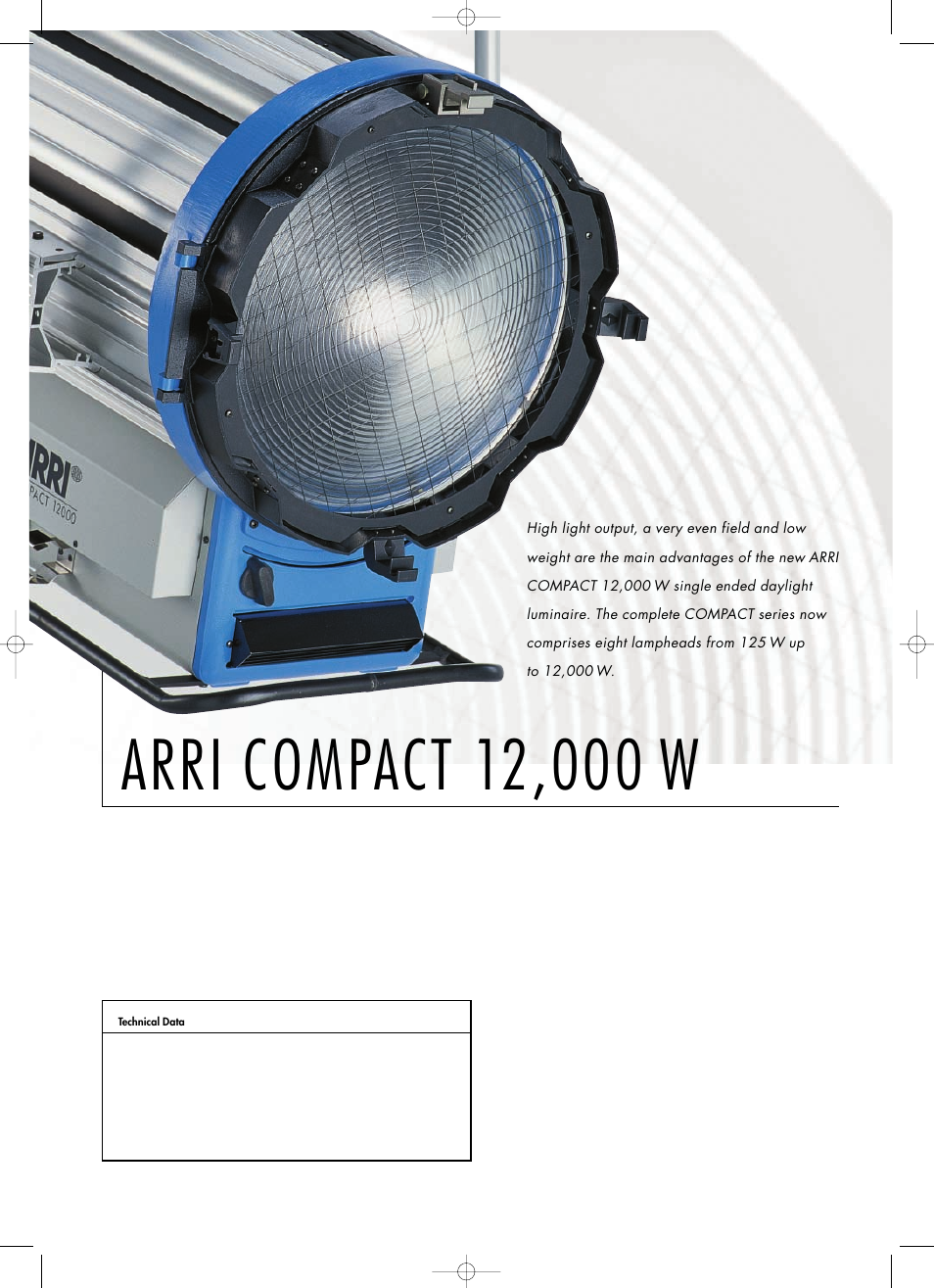 ARRI Compact 12000 W User Manual | 1 page