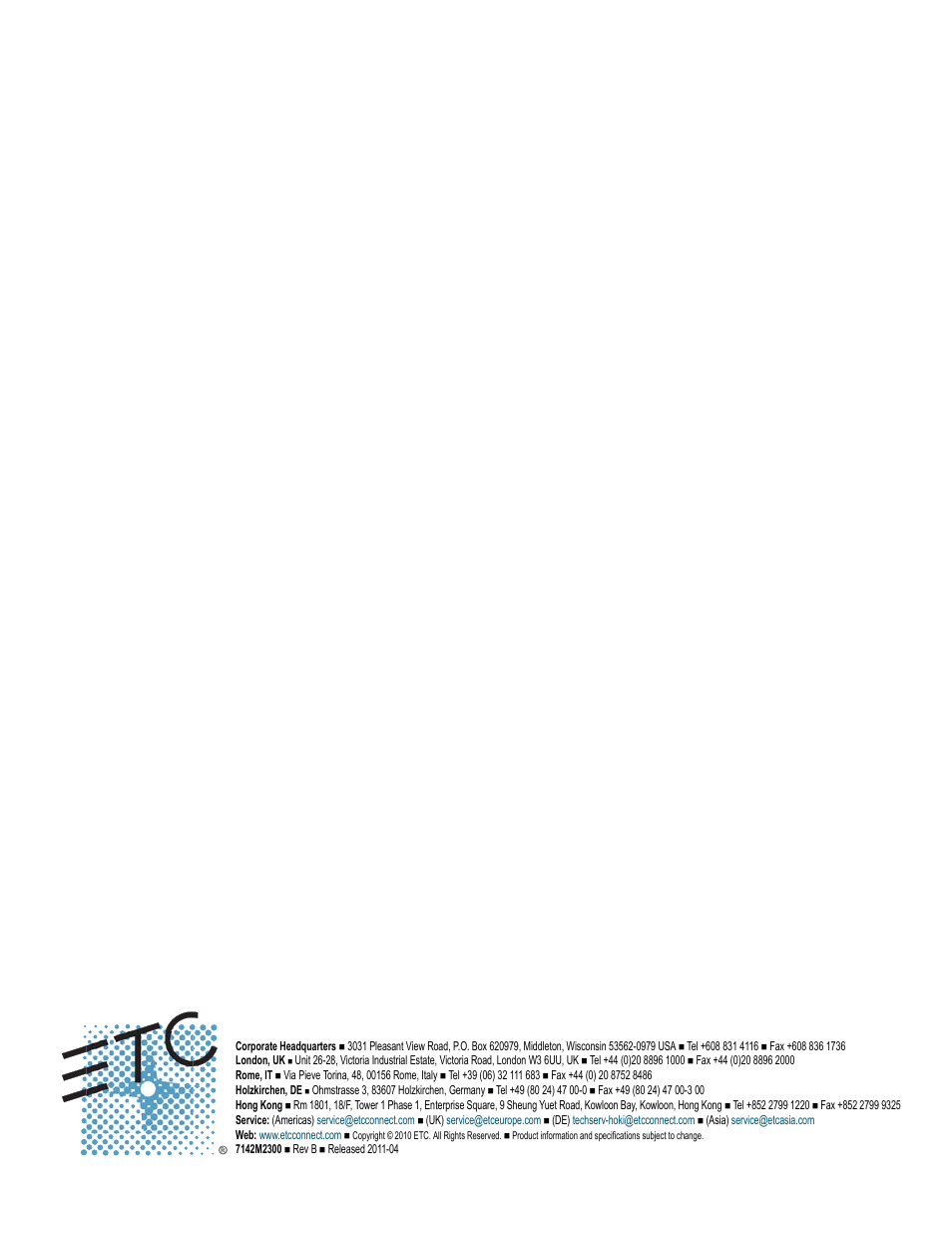 ETC Sensor+ Portable Pack CEM+ to CEM3 Retrofit User Manual | Page 20 / 20