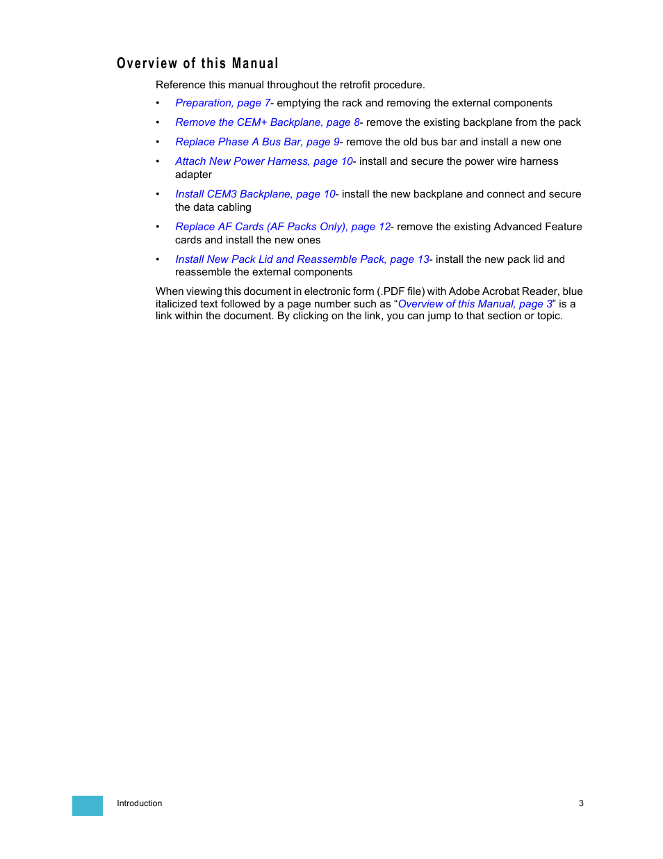 Overview of this manual | ETC Sensor+ Portable Pack CEM+ to CEM3 Retrofit User Manual | Page 5 / 20