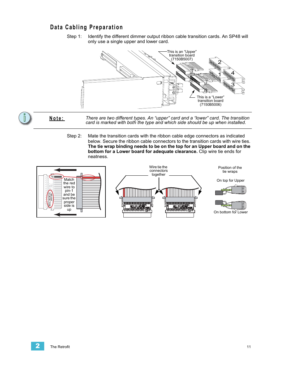 Data cabling preparation, N o t e | ETC Sensor+ Touring Rack CEM+ to CEM3 Retrofit User Manual | Page 13 / 24