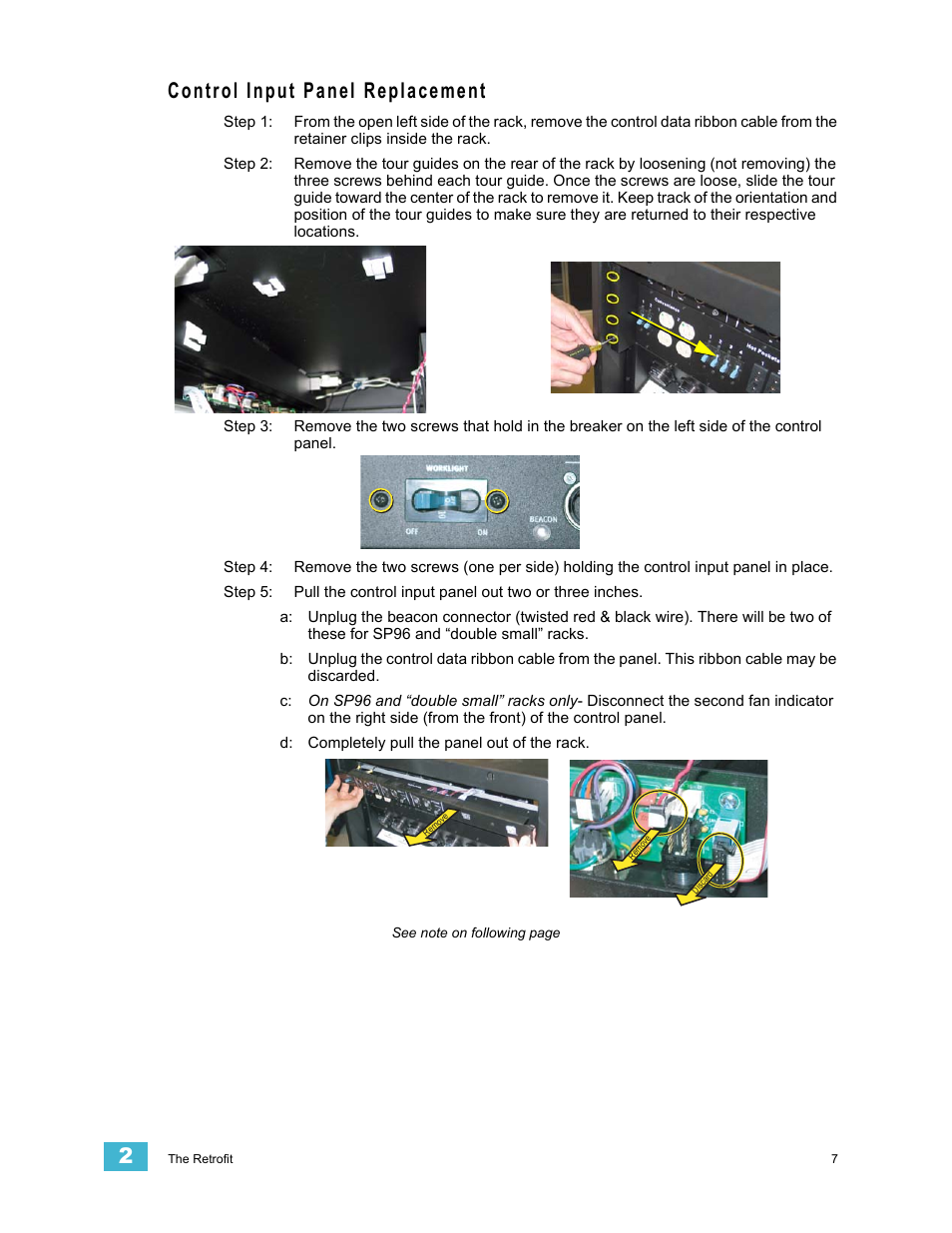 Control input panel replacement | ETC Sensor+ Touring Rack CEM+ to CEM3 Retrofit User Manual | Page 9 / 24