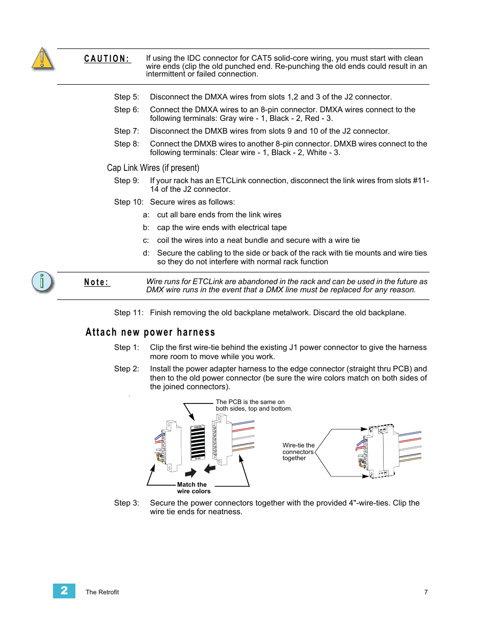 Attach new power harness | ETC Sensor+ CE Rack (ESR+) CEM+ to CEM3 Retrofit User Manual | Page 9 / 16