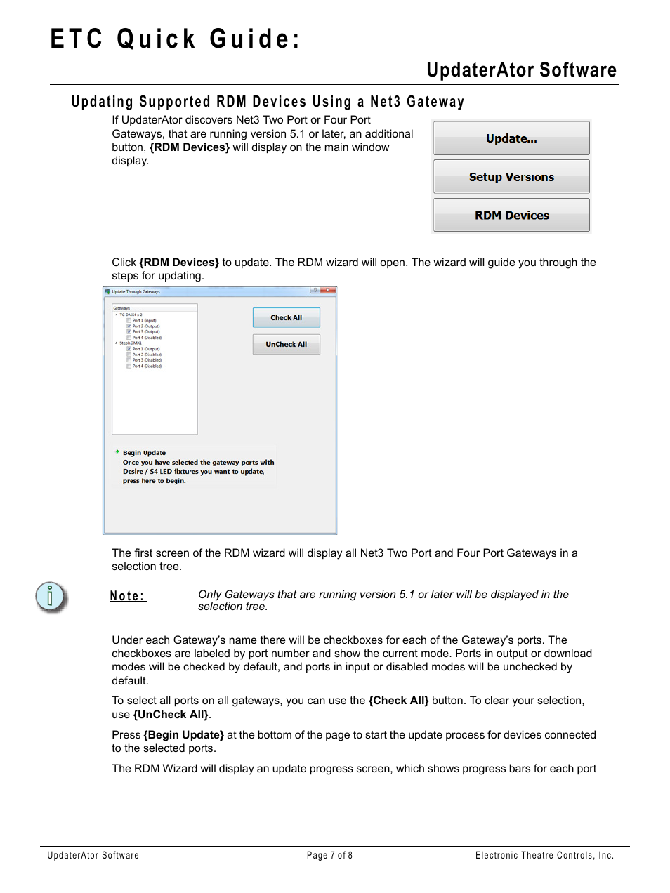 Updaterator software | ETC UpdaterAtor v4.2.0 User Manual | Page 7 / 8
