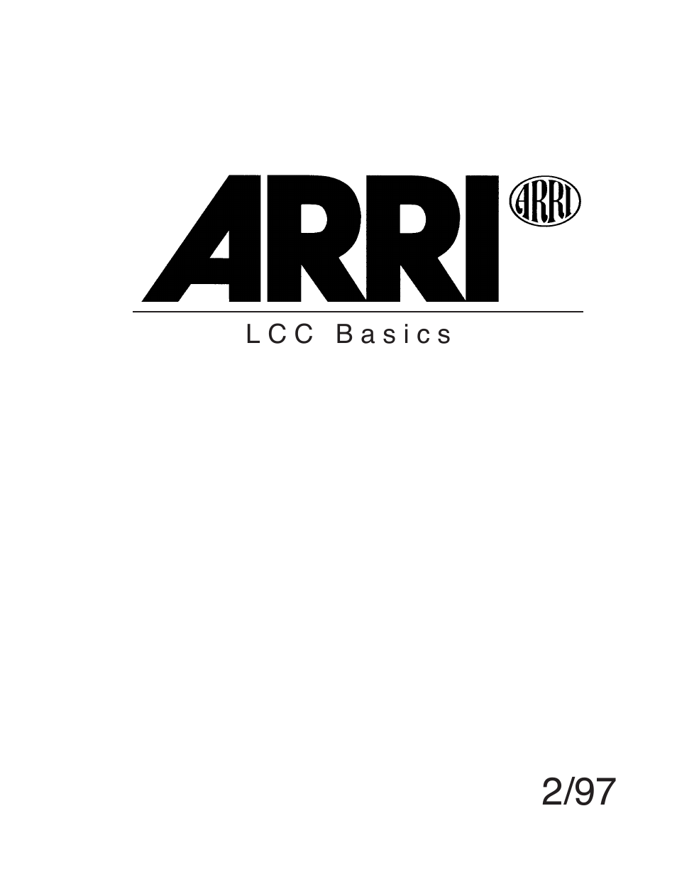 ARRI Laptop Camera Controller Arriflex LCC User Manual | 10 pages