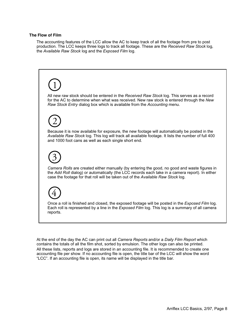 ARRI Laptop Camera Controller Arriflex LCC User Manual | Page 8 / 10