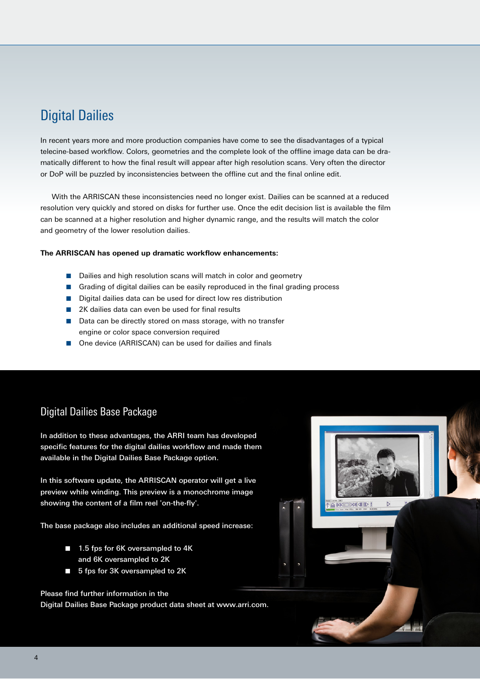 Digital dailies, Digital dailies base package | ARRI ARRISCAN Speed3K User Manual | Page 4 / 16