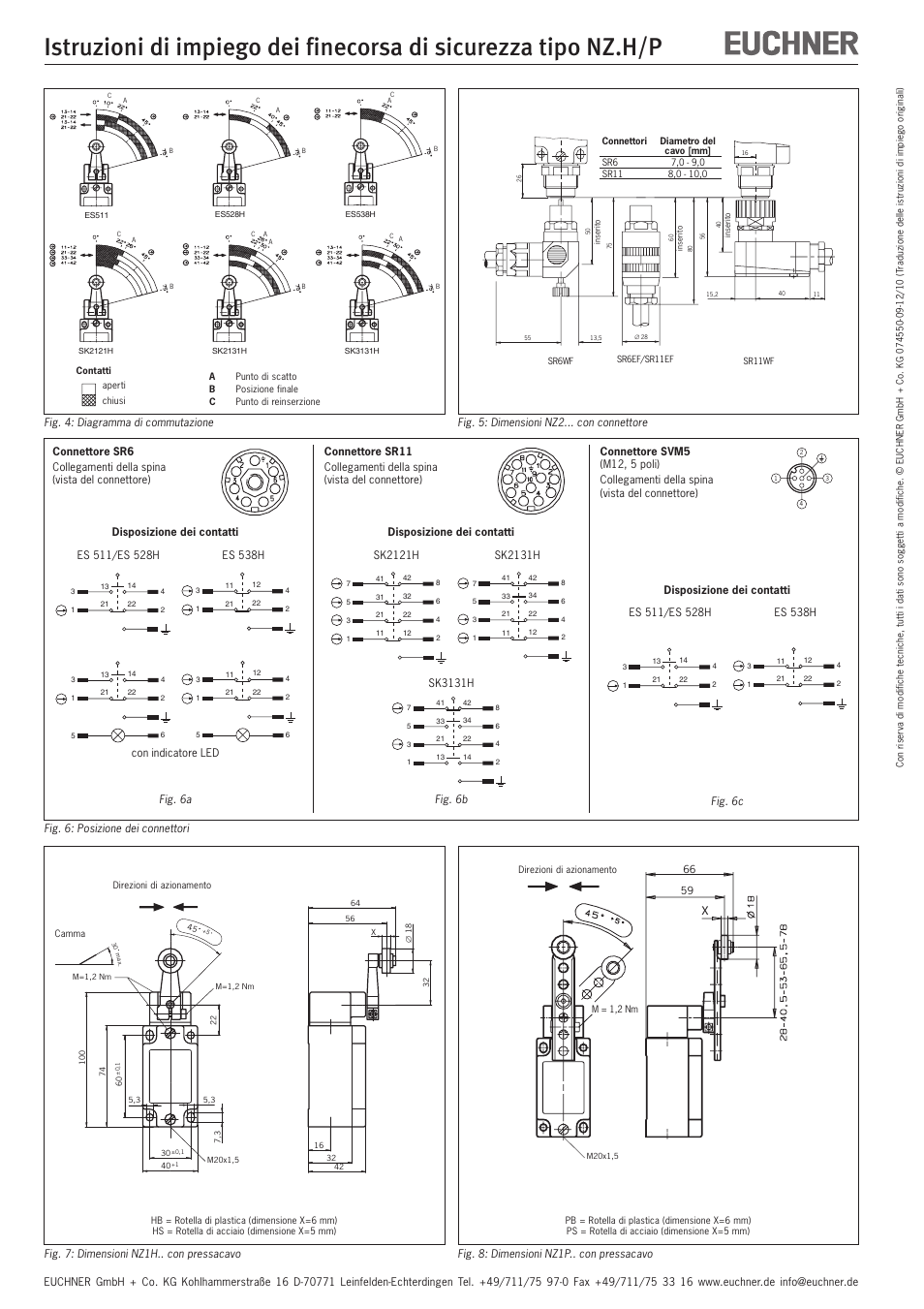 EUCHNER NZ Safety switch User Manual | Page 11 / 12