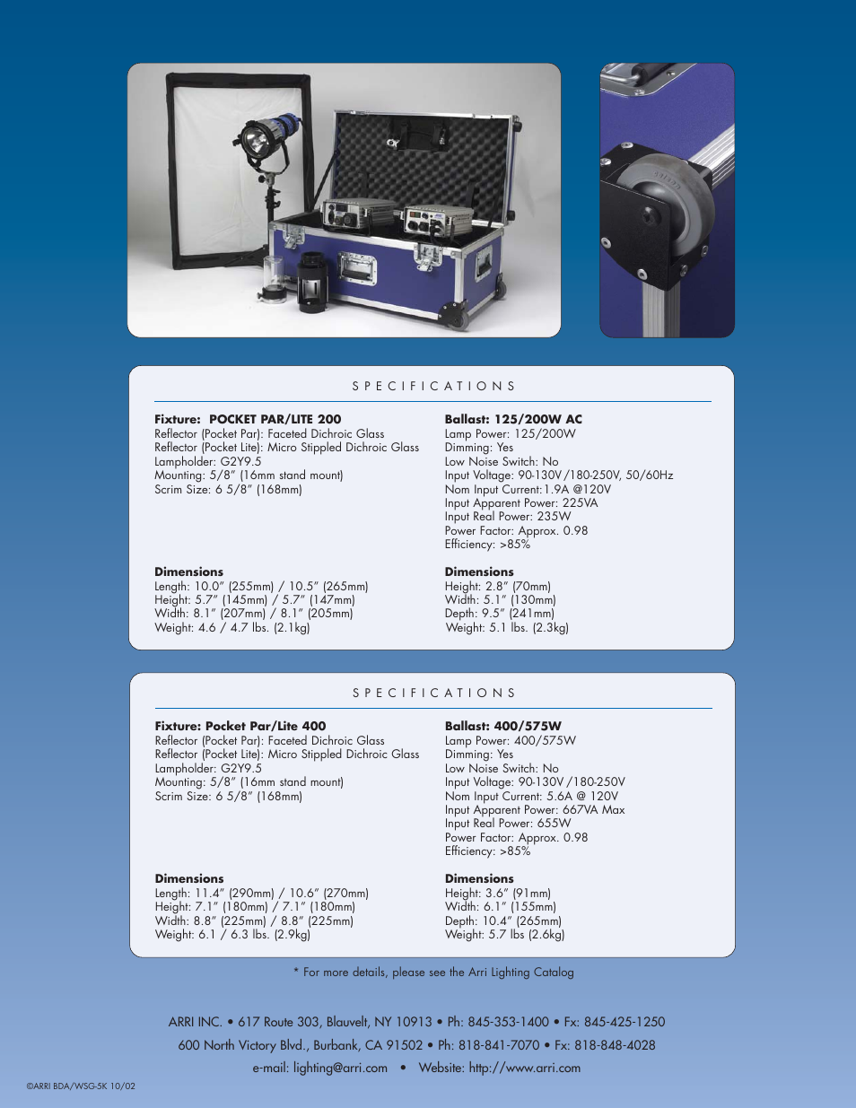 ARRI 200 User Manual | Page 8 / 8