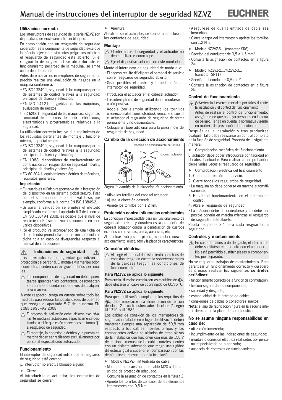 EUCHNER NZ.VZ User Manual | Page 13 / 15