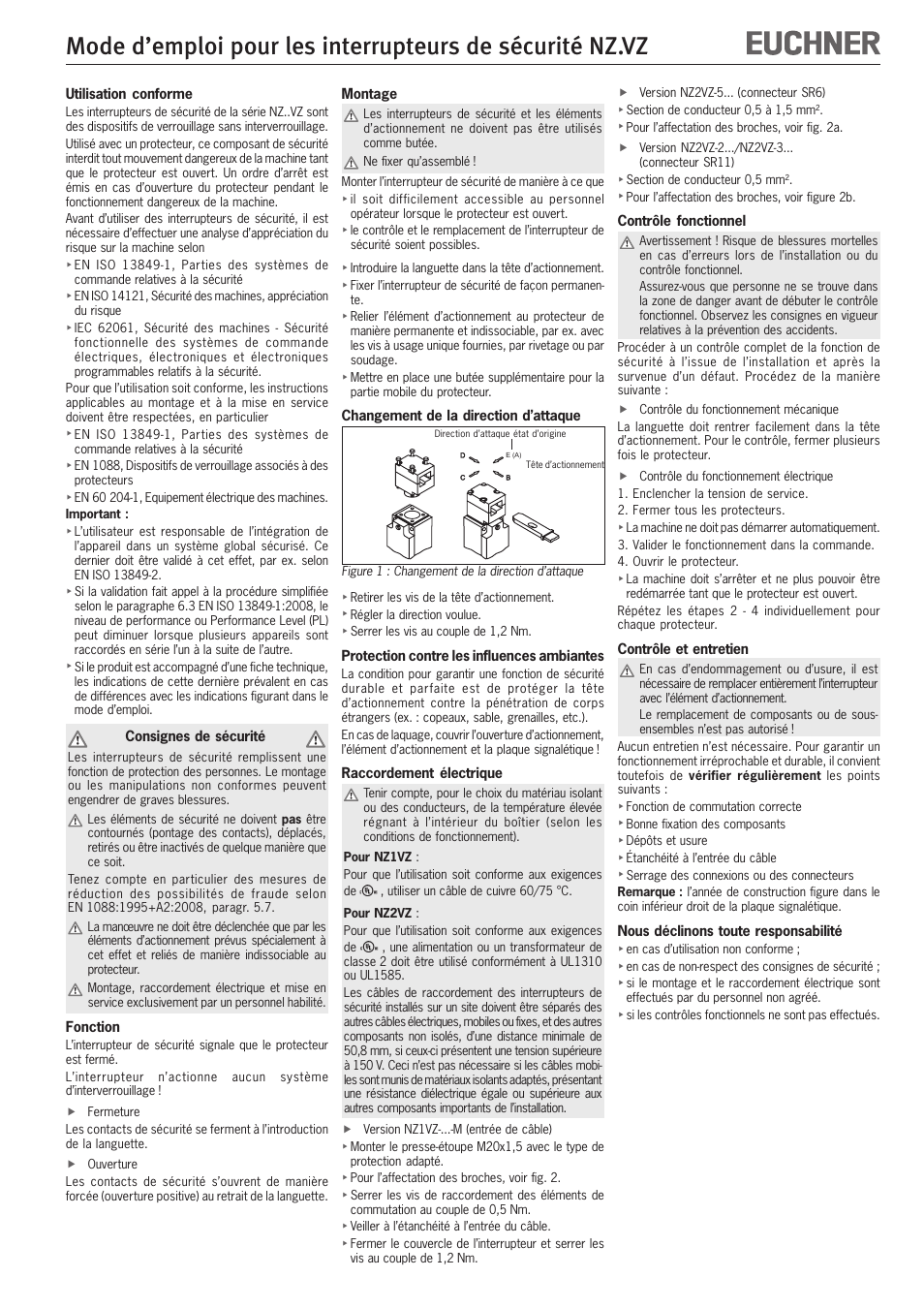 EUCHNER NZ.VZ User Manual | Page 7 / 15