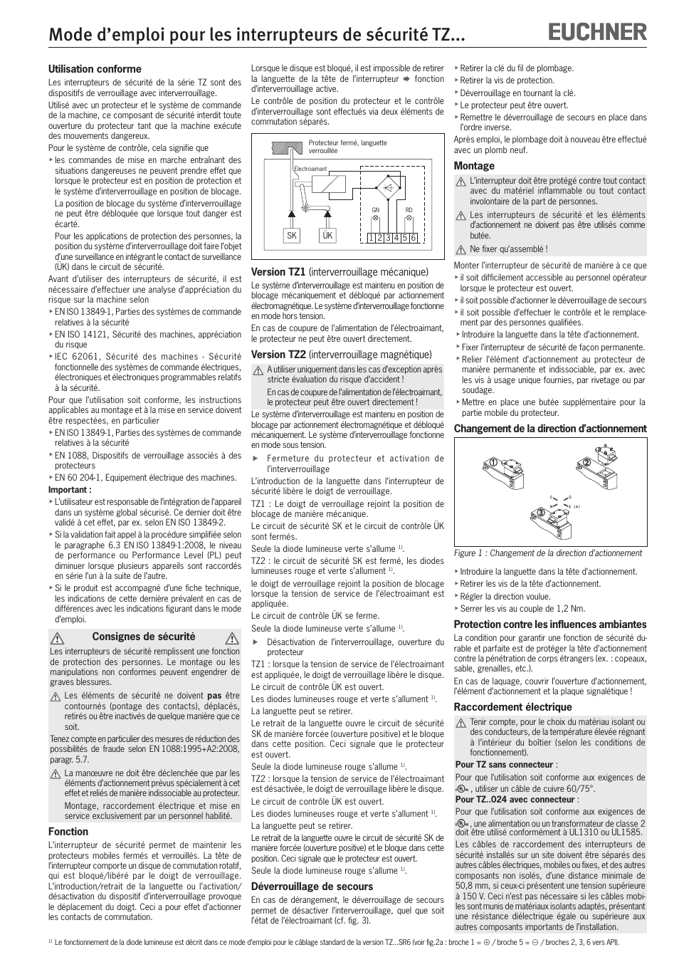EUCHNER TZxxx User Manual | Page 9 / 20