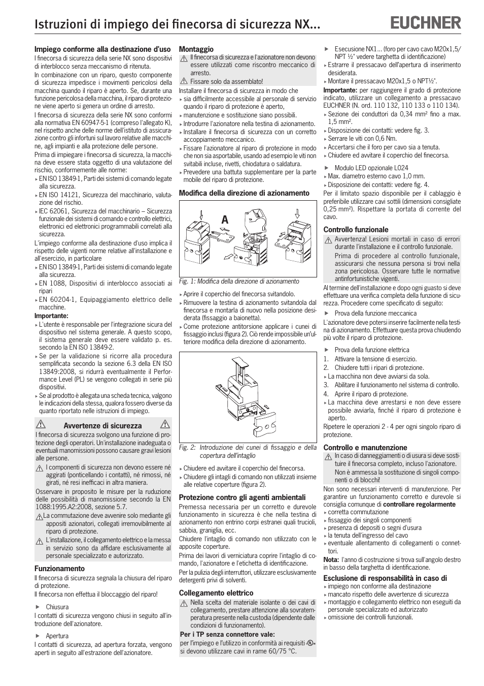 EUCHNER NXxxx User Manual | Page 10 / 12