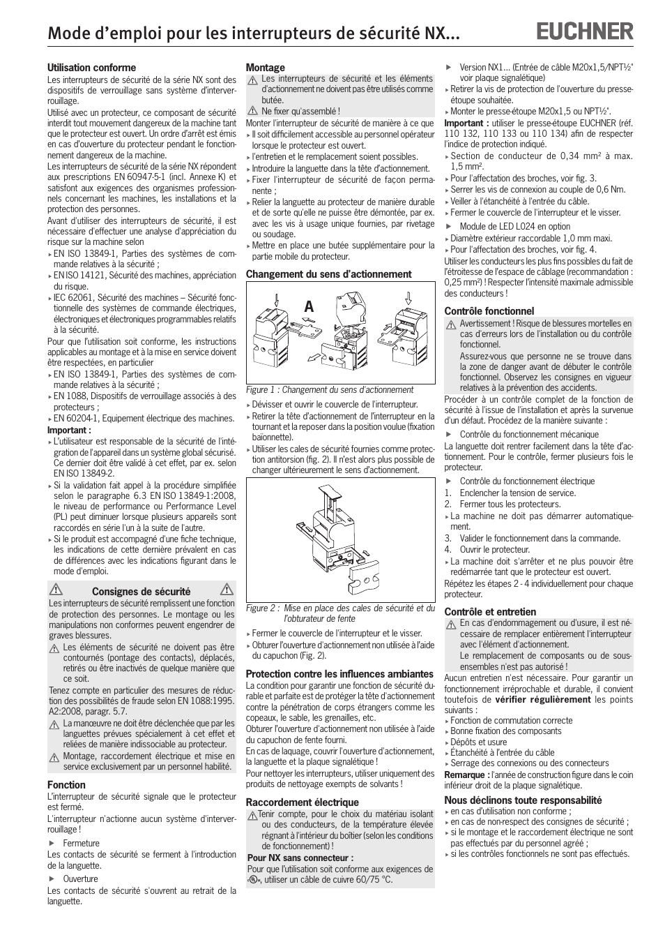 EUCHNER NXxxx User Manual | Page 7 / 12
