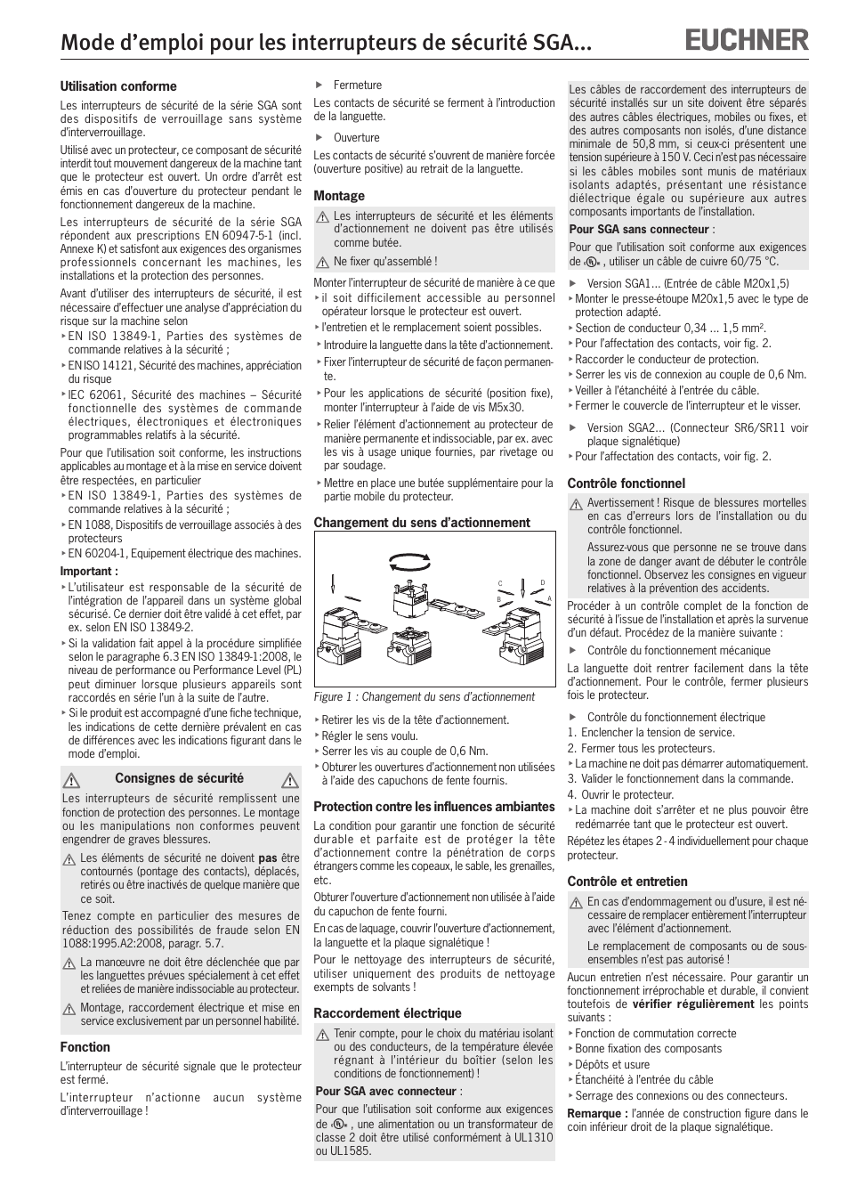 EUCHNER SGAxxx User Manual | Page 7 / 12