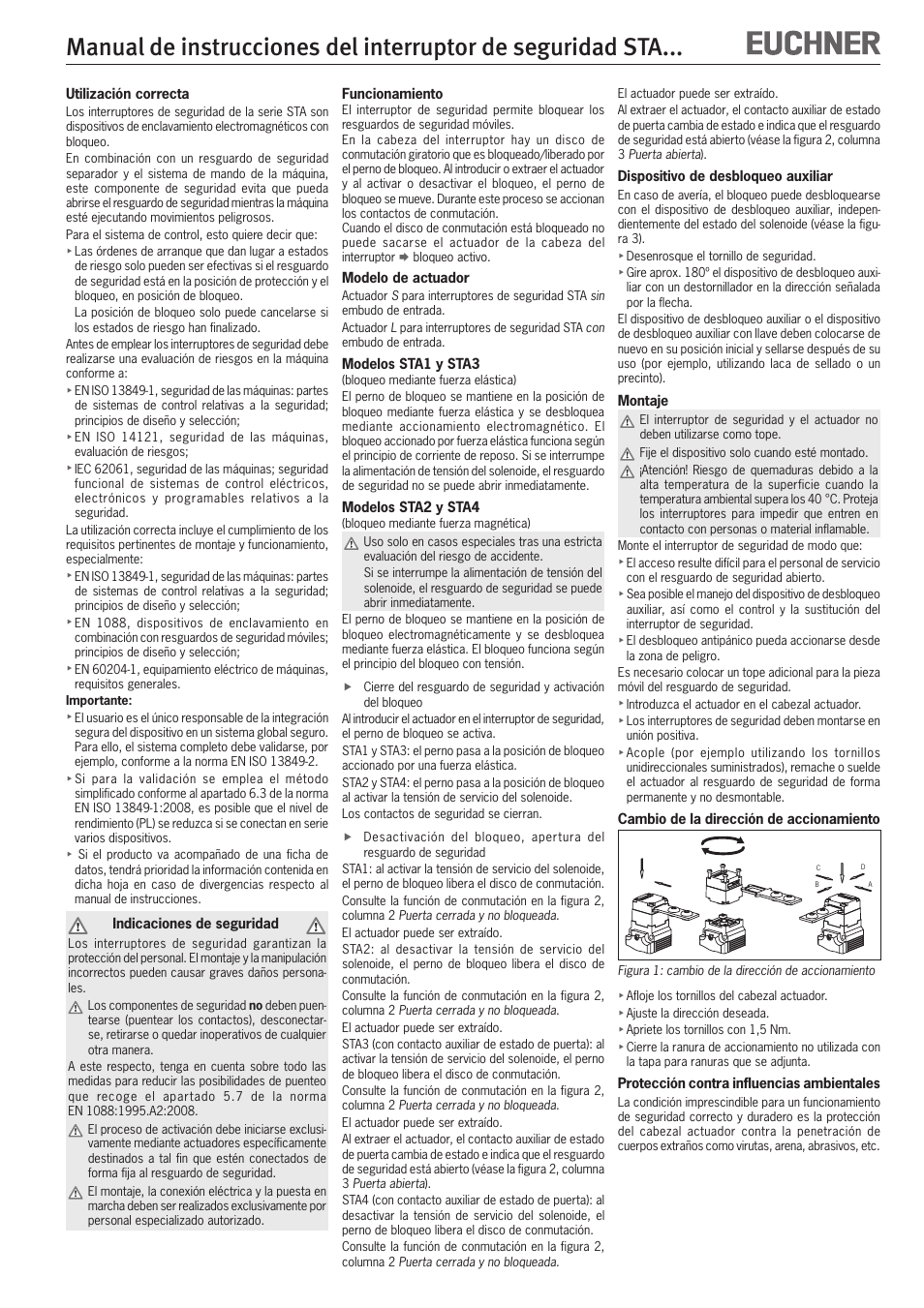EUCHNER STAxxx User Manual | Page 13 / 15