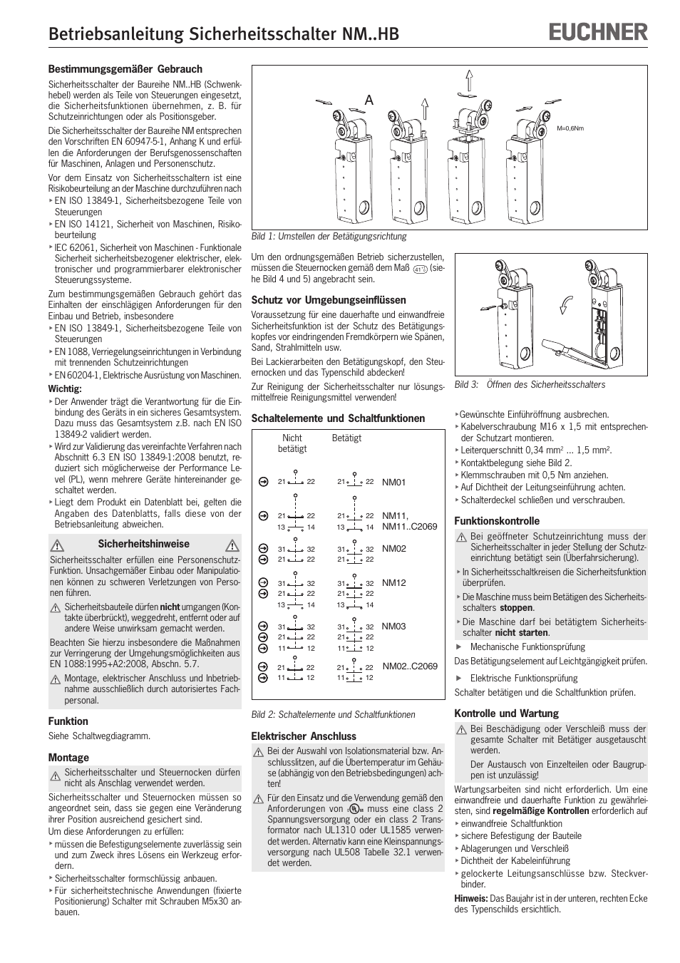 EUCHNER NMxxHB User Manual | 12 pages