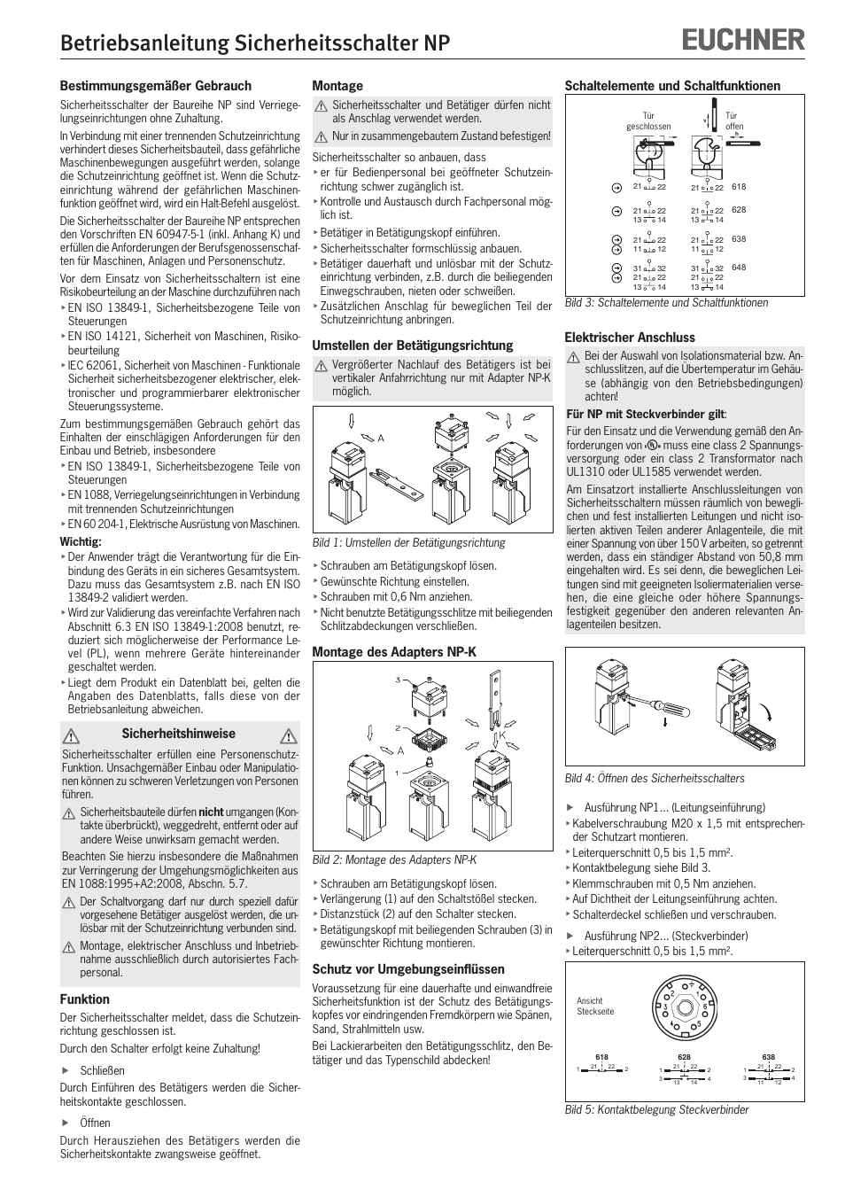 EUCHNER NP User Manual | 12 pages