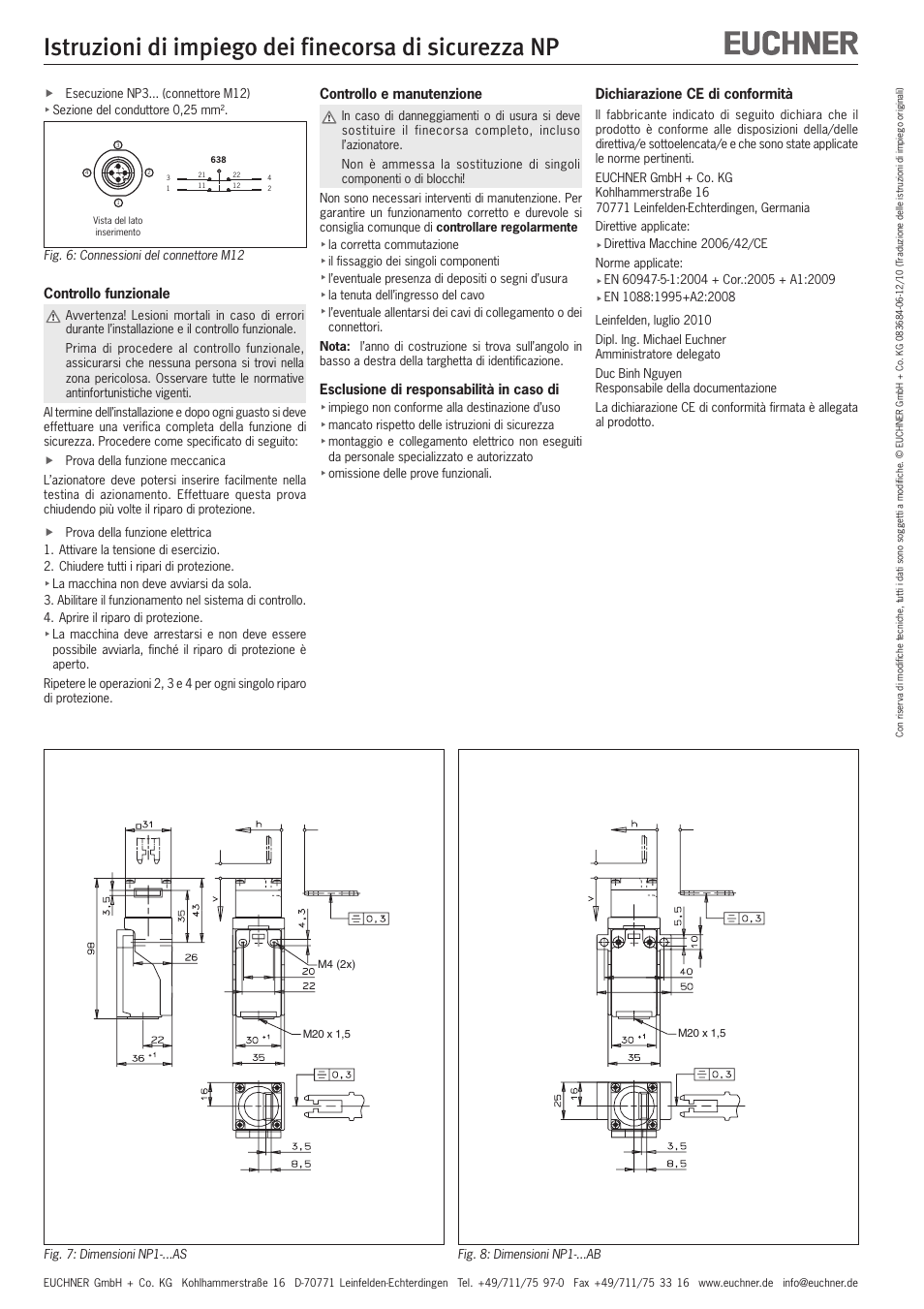 EUCHNER NP User Manual | Page 11 / 12