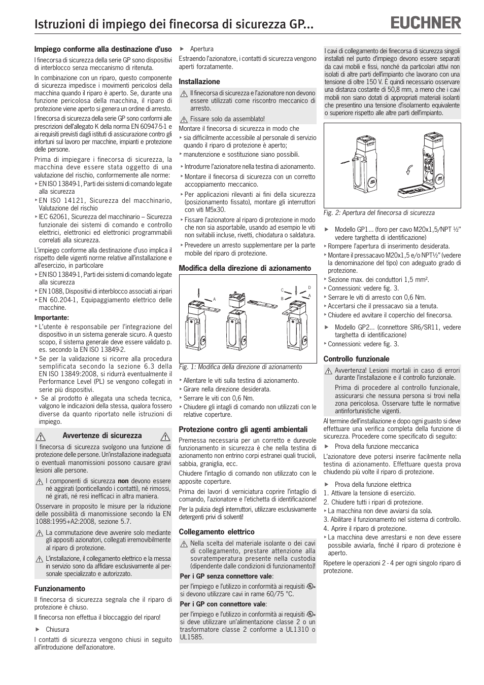 EUCHNER GPxxx User Manual | Page 10 / 12