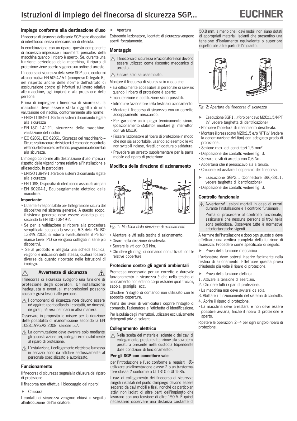 EUCHNER SGPxxx User Manual | Page 10 / 12