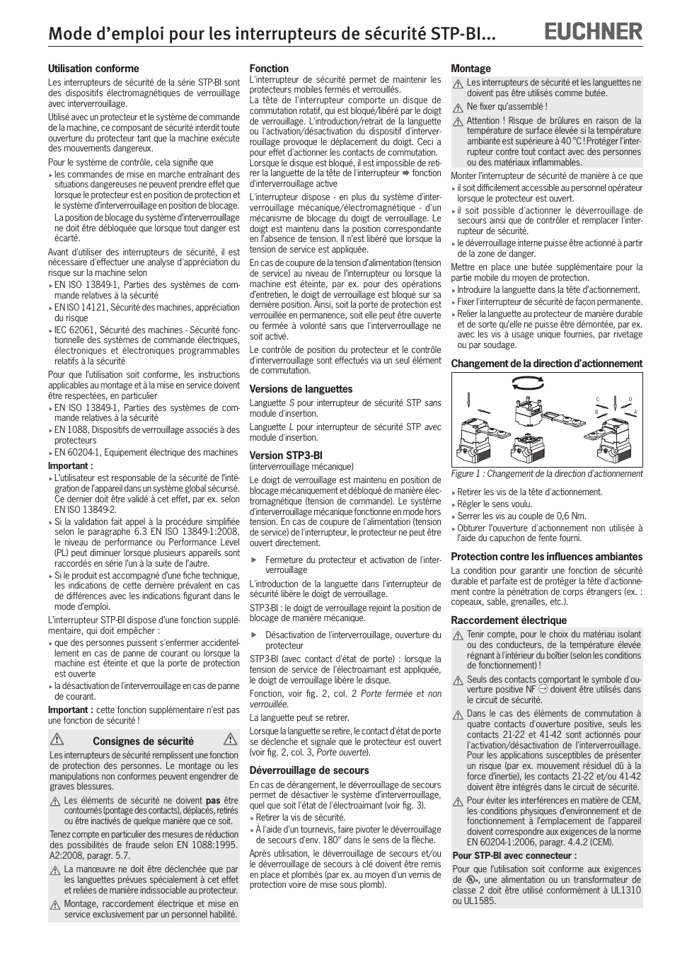 EUCHNER STP-BIxxx User Manual | Page 7 / 12