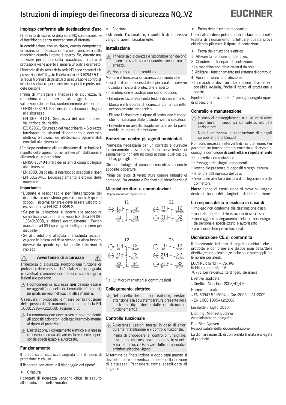 EUCHNER NQxxVZ User Manual | Page 7 / 8