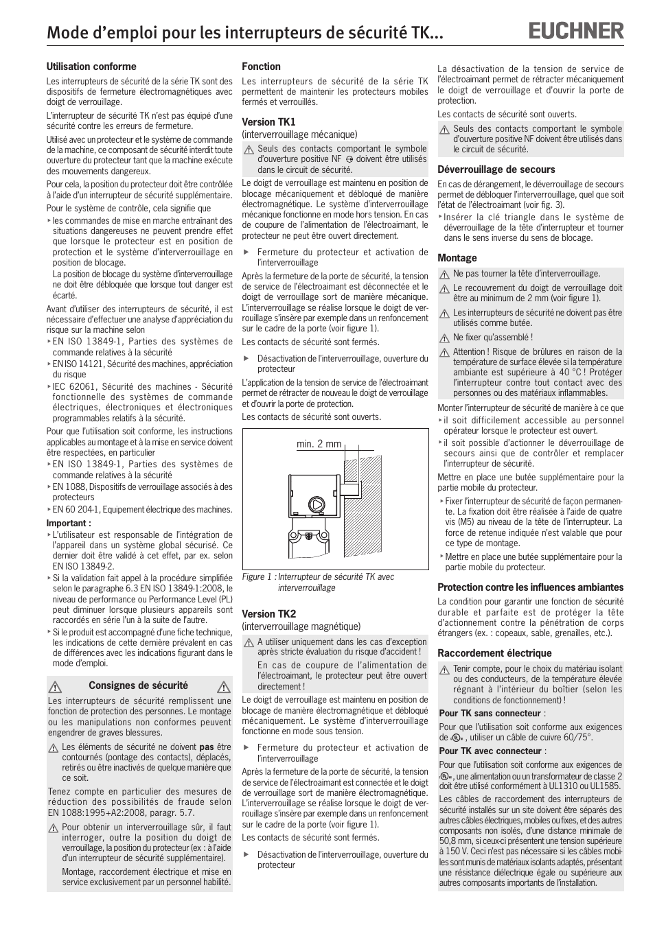 EUCHNER TKxxx User Manual | Page 7 / 12