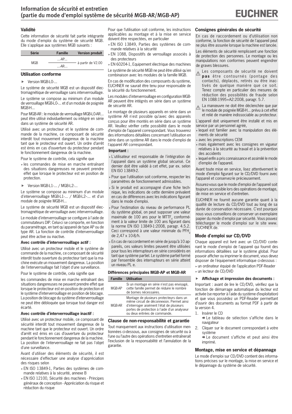 EUCHNER MGB-AP User Manual | Page 5 / 14