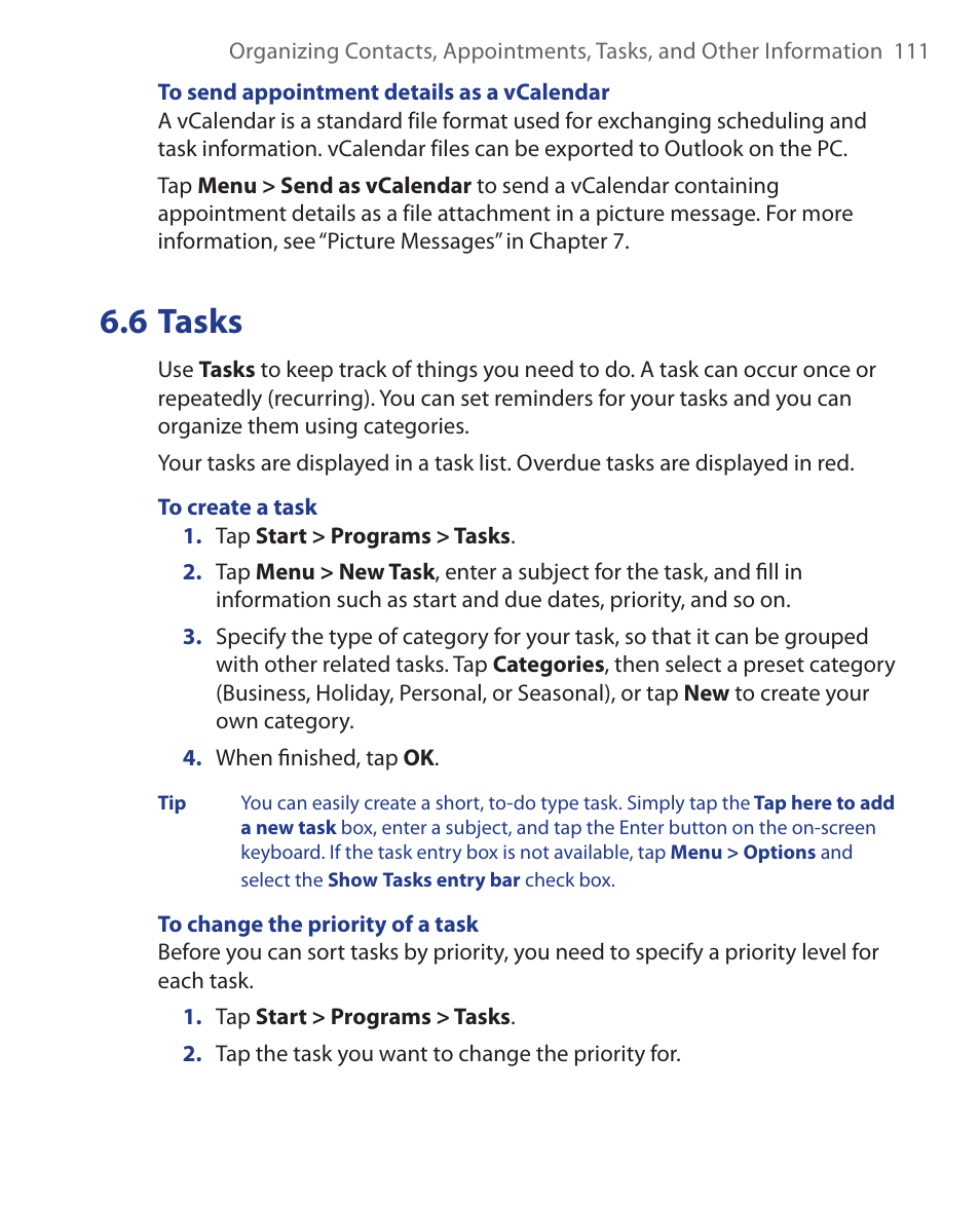 6 tasks | ArcSoft Wing HERA110 User Manual | Page 111 / 258
