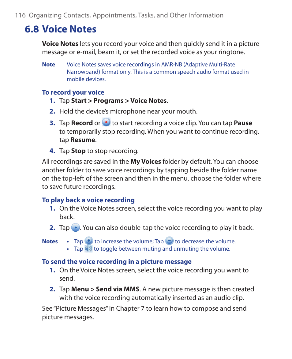 8 voice notes | ArcSoft Wing HERA110 User Manual | Page 116 / 258