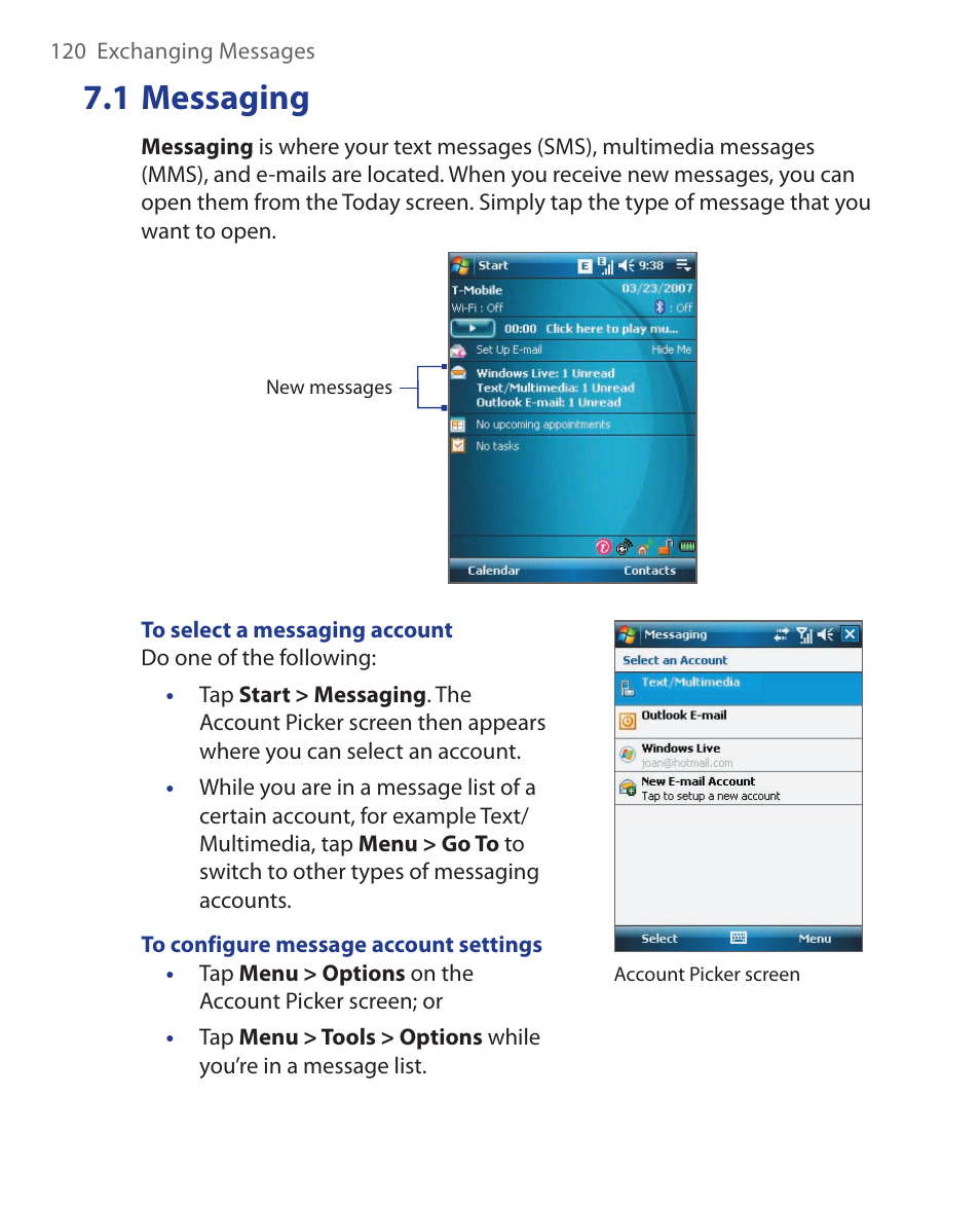 1 messaging | ArcSoft Wing HERA110 User Manual | Page 120 / 258