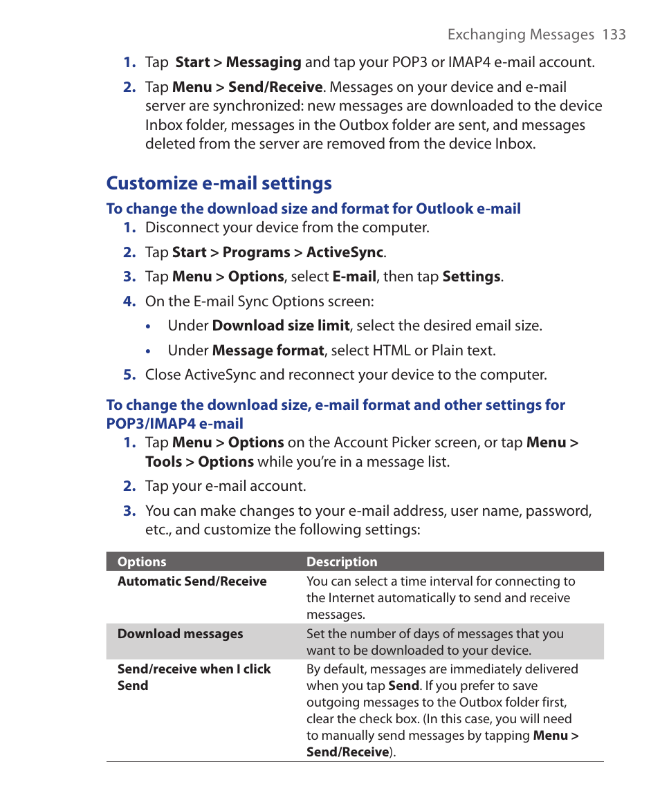 Customize e-mail settings | ArcSoft Wing HERA110 User Manual | Page 133 / 258