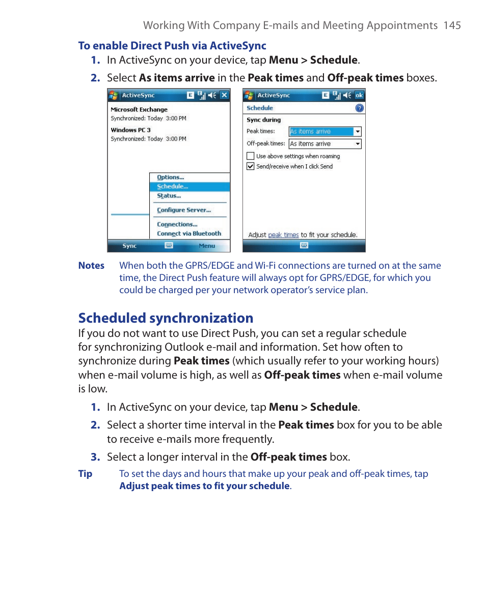 Scheduled synchronization | ArcSoft Wing HERA110 User Manual | Page 145 / 258