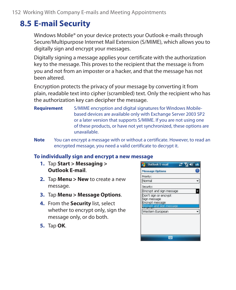 5 e-mail security | ArcSoft Wing HERA110 User Manual | Page 152 / 258