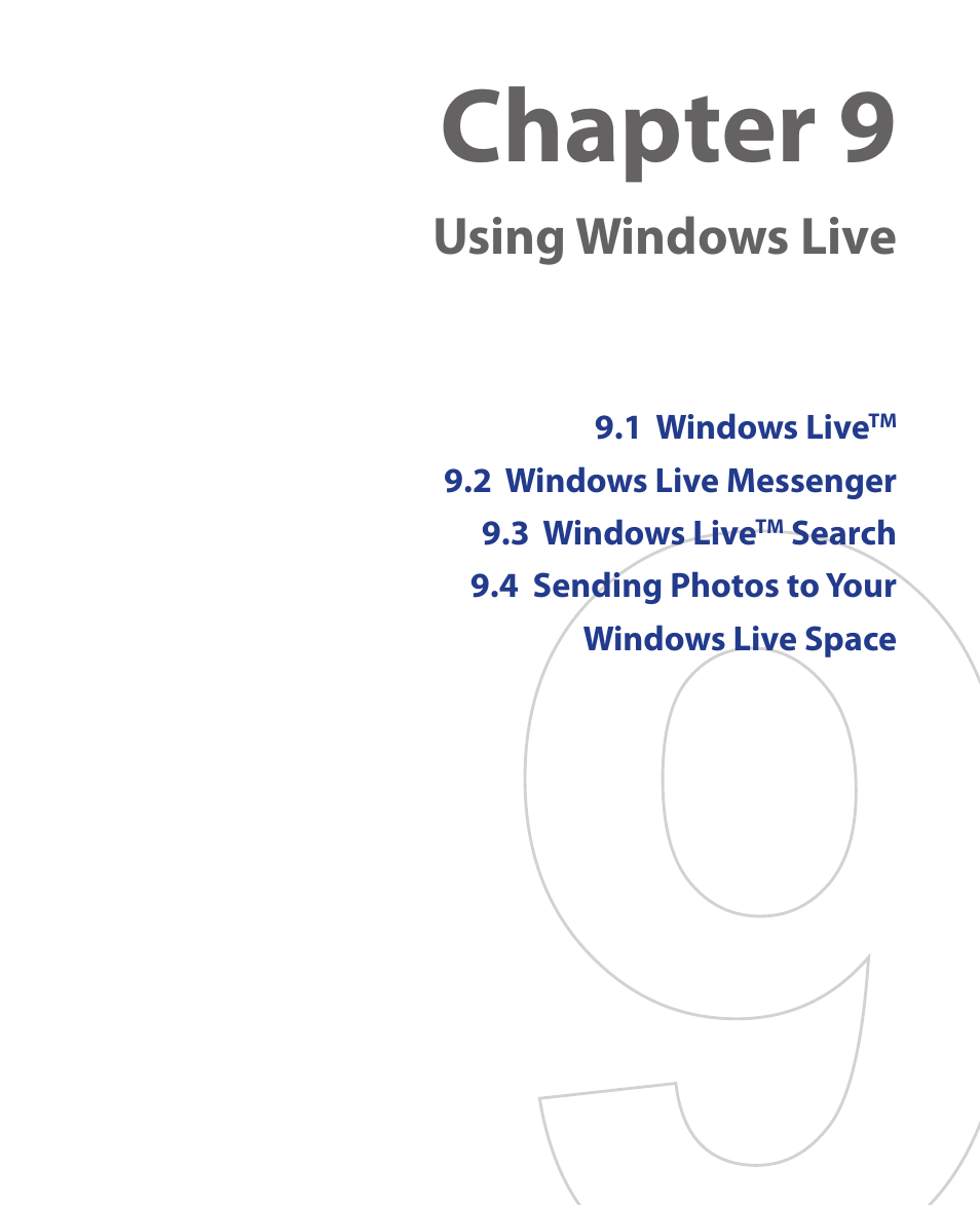 Chapter 9, Using windows live | ArcSoft Wing HERA110 User Manual | Page 157 / 258