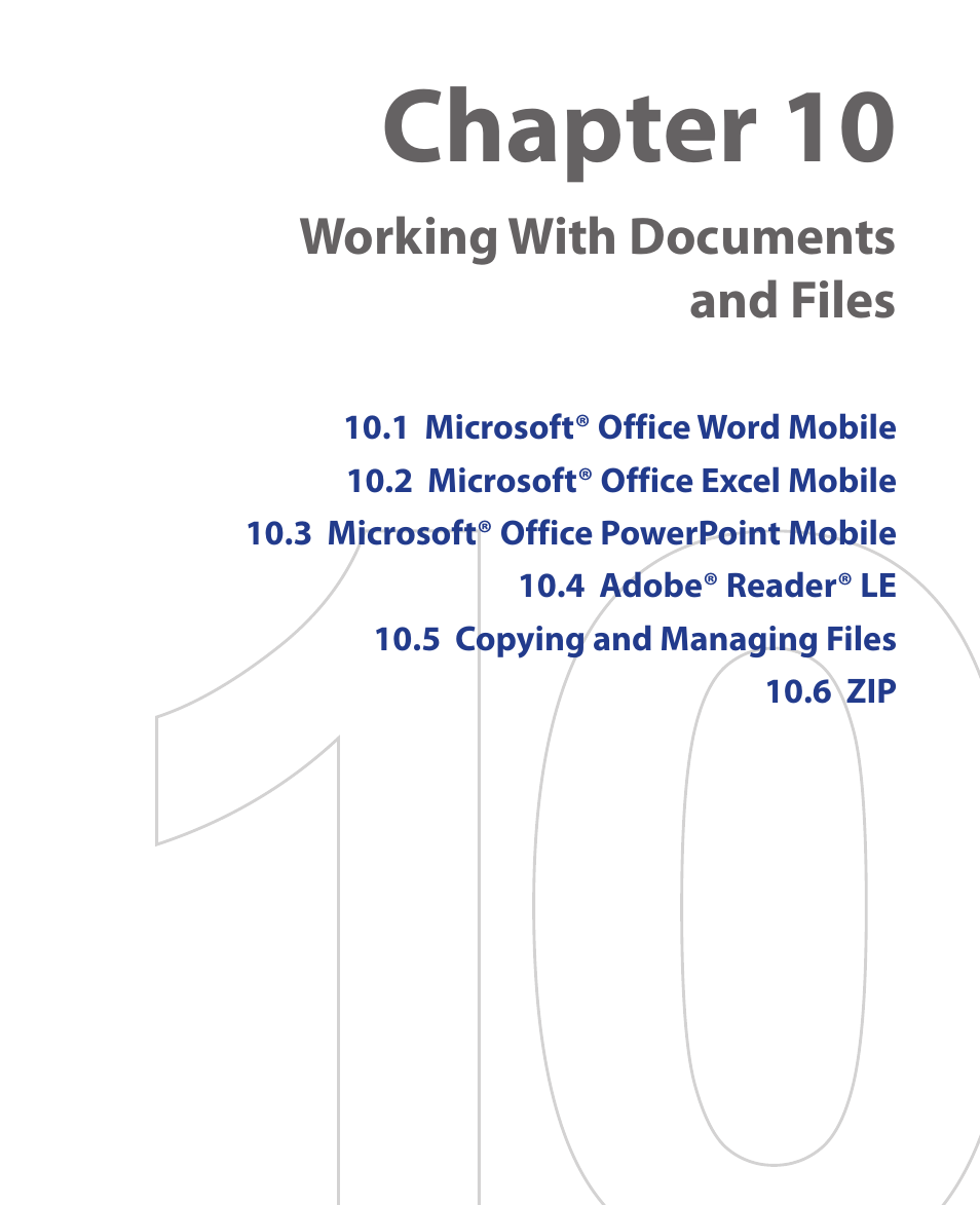 Chapter 10, Working with documents and files | ArcSoft Wing HERA110 User Manual | Page 169 / 258
