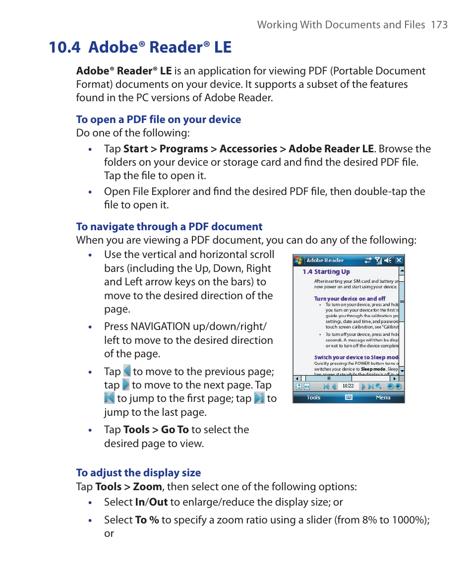 4 adobe® reader® le | ArcSoft Wing HERA110 User Manual | Page 173 / 258