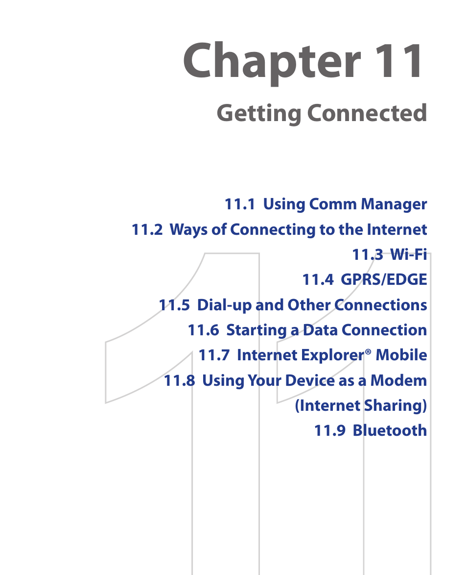 Chapter 11, Getting connected | ArcSoft Wing HERA110 User Manual | Page 179 / 258