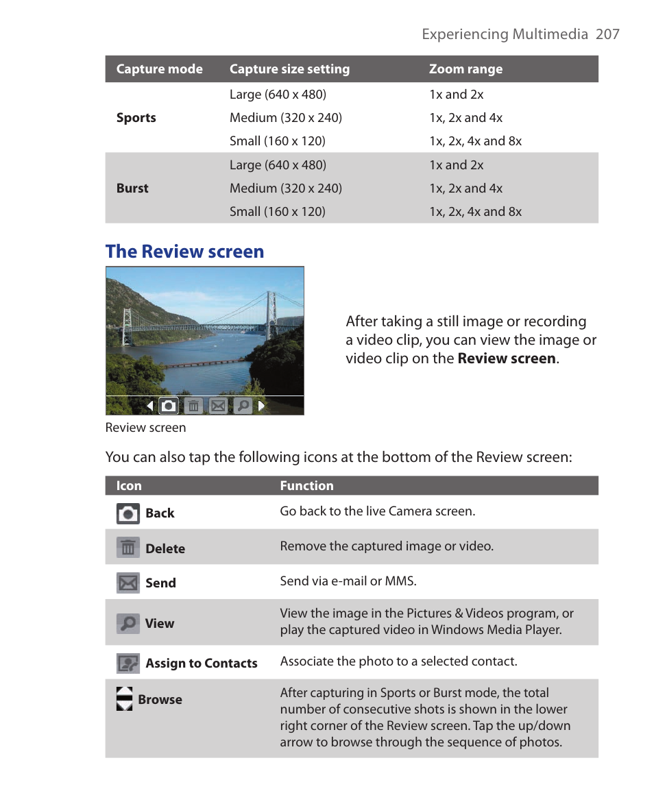 The review screen | ArcSoft Wing HERA110 User Manual | Page 207 / 258
