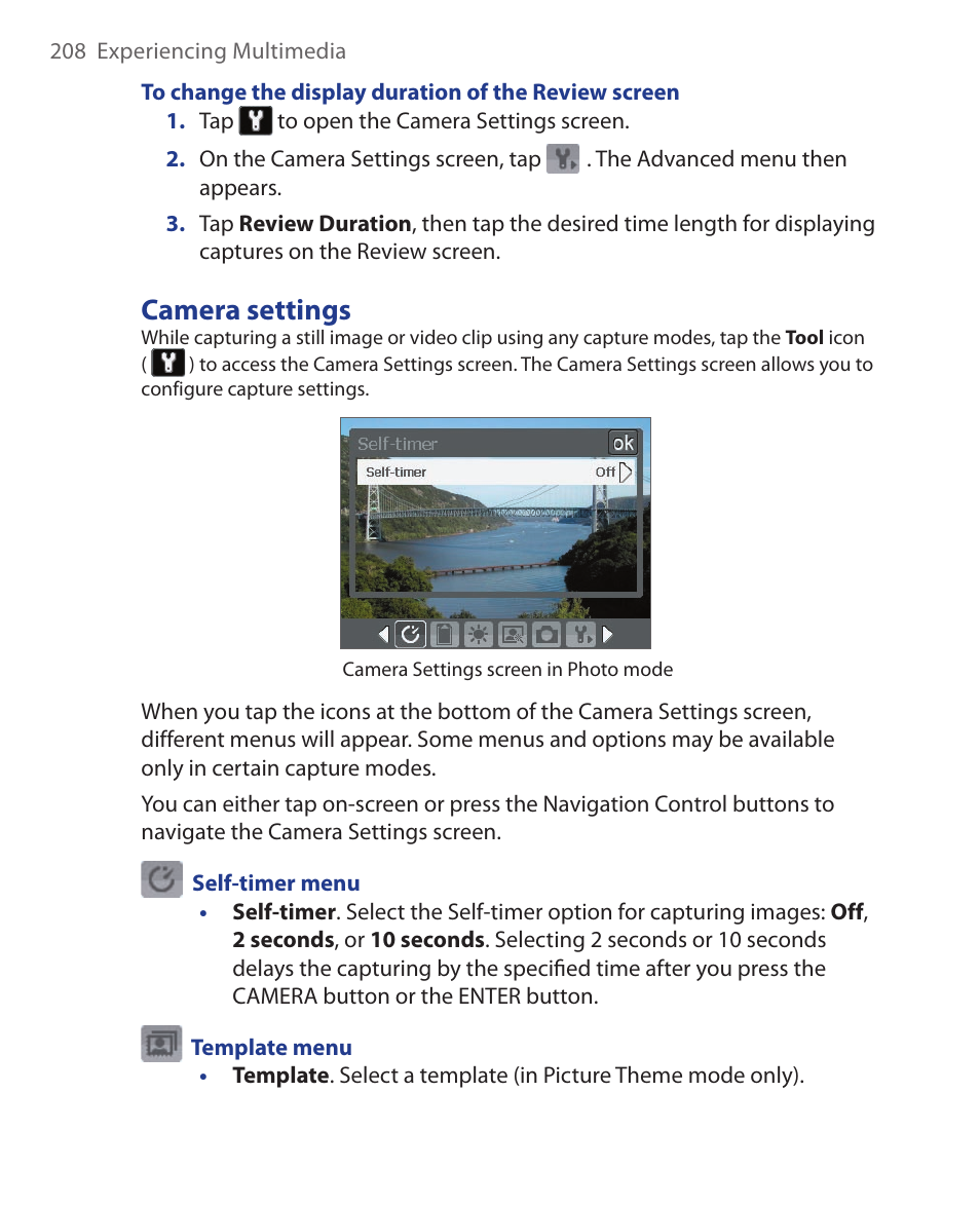 Camera settings | ArcSoft Wing HERA110 User Manual | Page 208 / 258