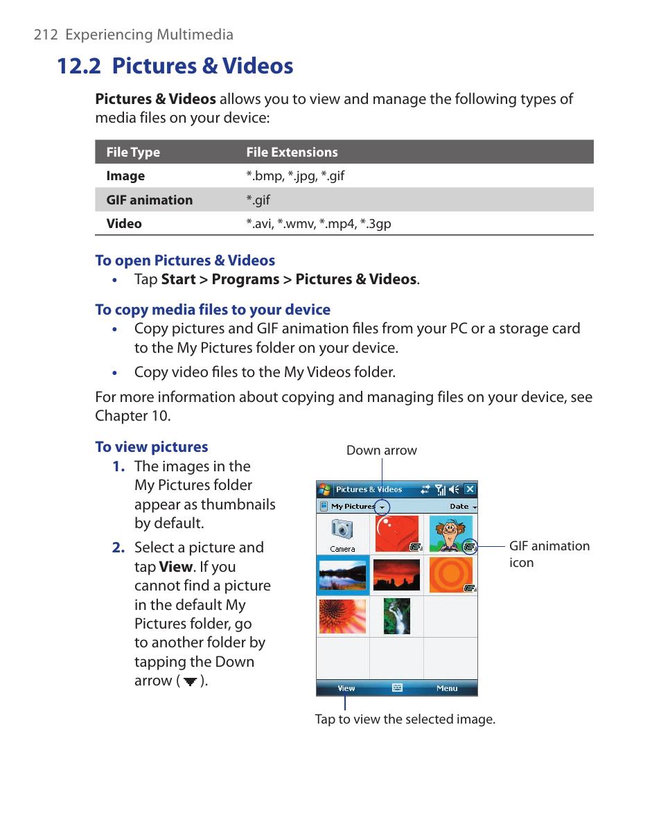 2 pictures & videos | ArcSoft Wing HERA110 User Manual | Page 212 / 258