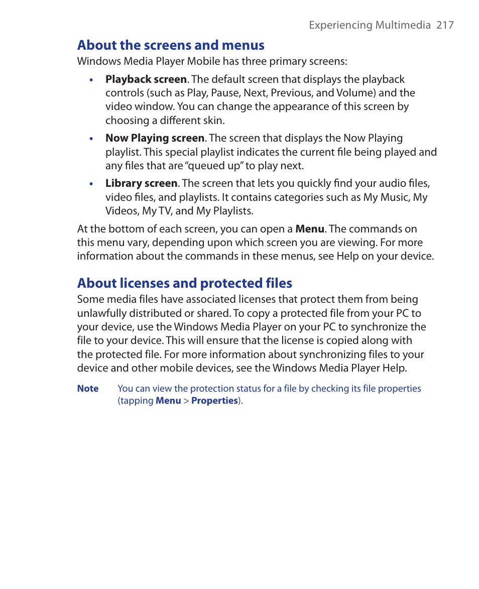 About the screens and menus, About licenses and protected files | ArcSoft Wing HERA110 User Manual | Page 217 / 258