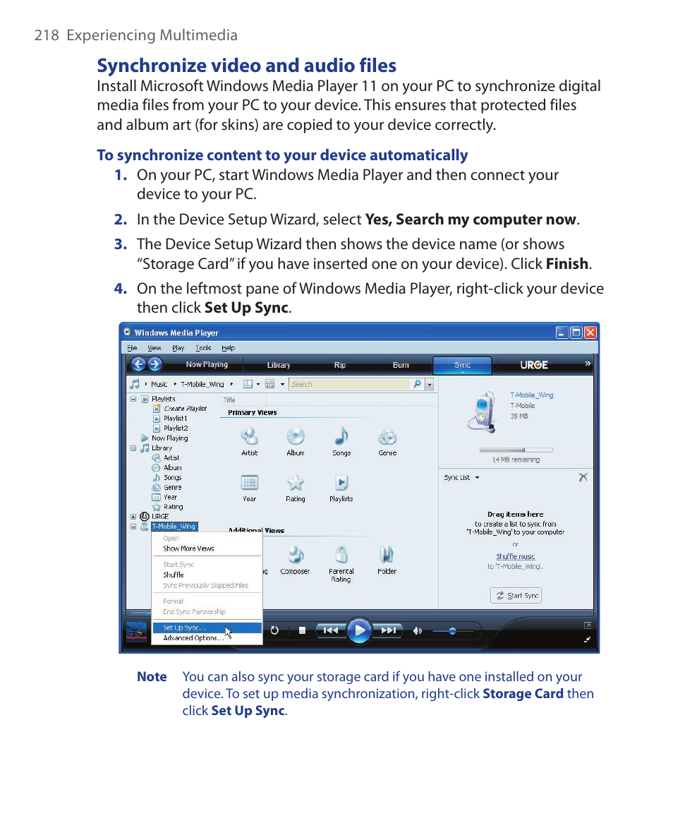 Synchronize video and audio files | ArcSoft Wing HERA110 User Manual | Page 218 / 258