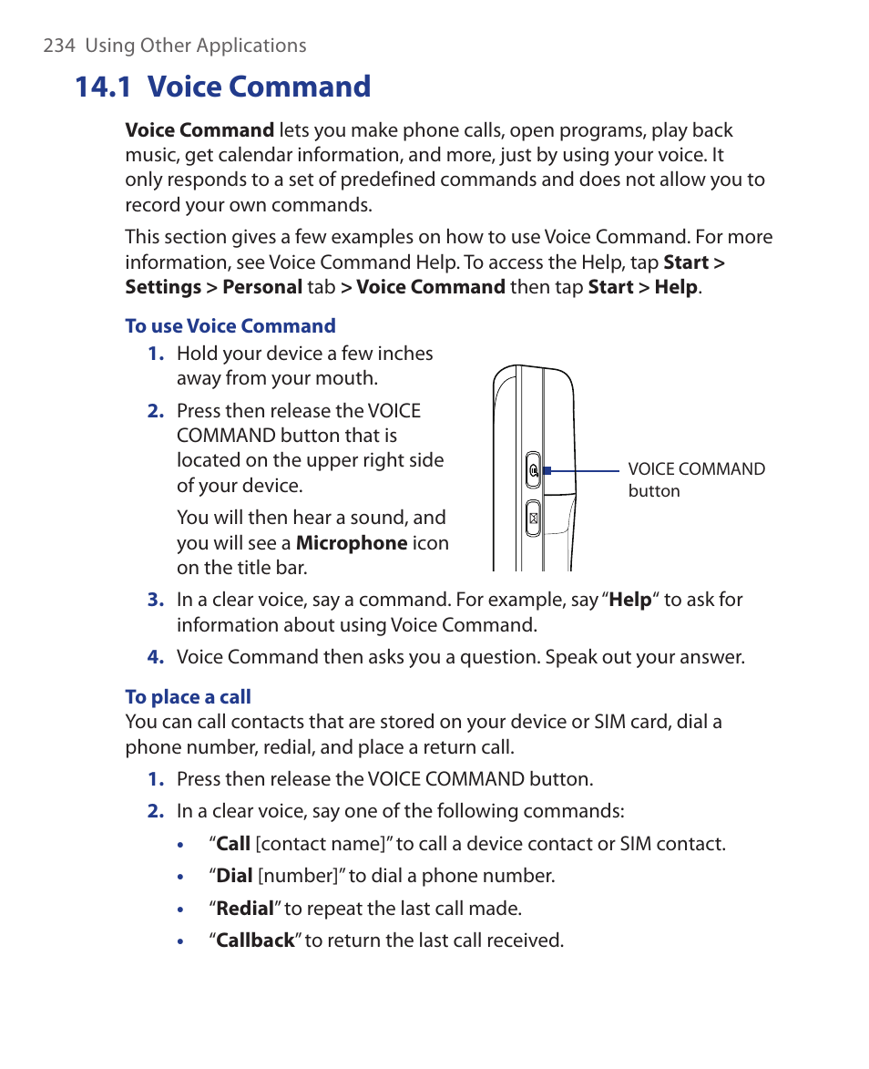 1 voice command | ArcSoft Wing HERA110 User Manual | Page 234 / 258