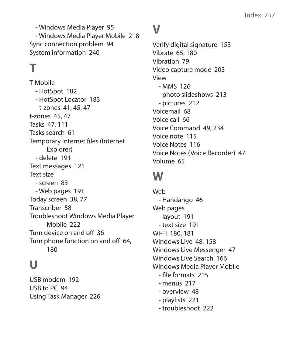 ArcSoft Wing HERA110 User Manual | Page 257 / 258