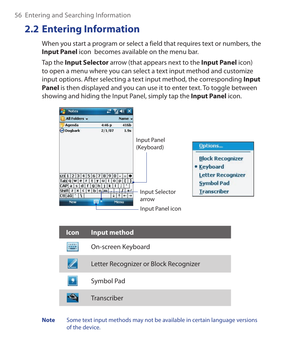 2 entering information | ArcSoft Wing HERA110 User Manual | Page 56 / 258