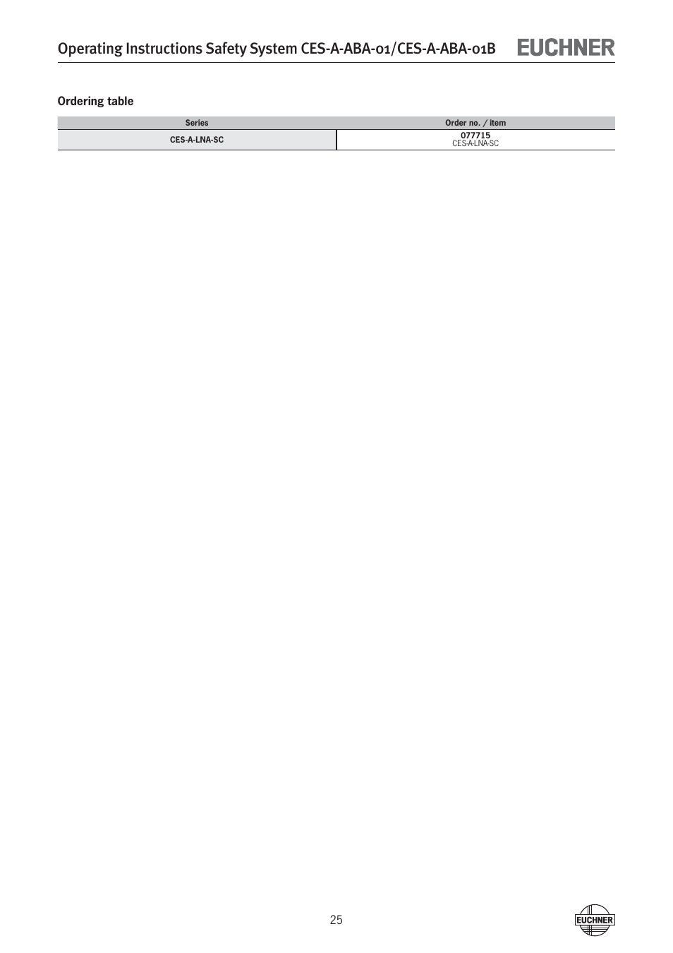 EUCHNER CES-A-ABA-01B (Unicode) User Manual | Page 25 / 42